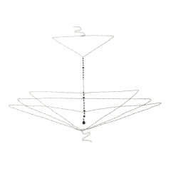 Corrente de Corpo Body Chain com Pedras Pretas Sandy. - Clube das Coisas - Tudo para Você ficar mais Linda e Sexy