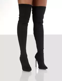Imagem do Bota de Tecido Feminina de inverno, Bota de tecido grosso elástico Anny.