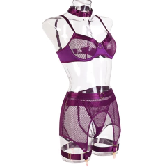 Imagem do Conjunto de Lingerie Malha Vazado, Conjunto Erótica, Roupa Sexy Abigail.