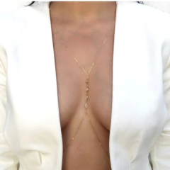 Colar de Corpo Body Chain Blogueiras e Artistas Sexy com Corrente Fina com Strass. - comprar online