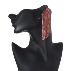 Brinco Longo em Cascata de Strass Emy. - comprar online