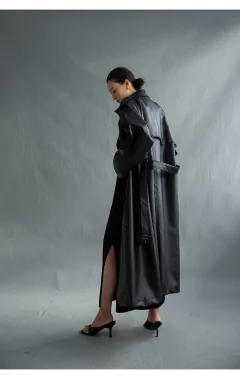 Sobretudo Extra Longo de Couro Tendência Milã. - comprar online