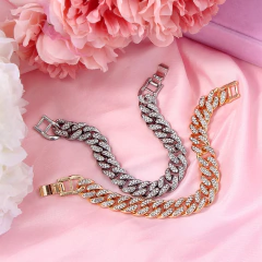 Pulseira Dourada e Prata com Strass para Mulheres, Jóia Linda e Elegante Kimberlym. - loja online