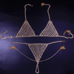 Conjunto Joias para o Corpo Malha de Cristal Sexy Ruth.