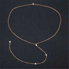 Colar Any para Decote Costas Nuas com Strass, Colar Body Chain para Costas. - loja online