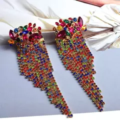 Brinco de Cascata de strass, Brinco Blogueira Estilo Jade Picon Angel. - loja online