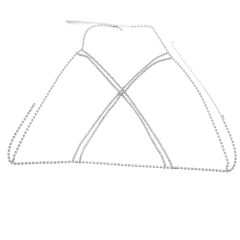 Corrente Mandy para Corpo Dupla com Strass, Jóias Sexy, Colar de Corpo Body Chain. - comprar online