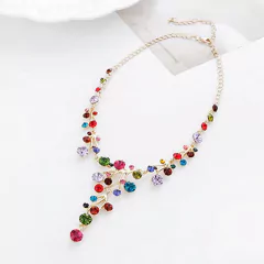Colar de cristais coloridos austríaco. - Clube das Coisas - Tudo para Você ficar mais Linda e Sexy
