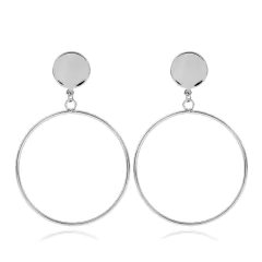 Brinco Melanie Geométrico Longo, Brinco Redondo Nova Tendência. - comprar online