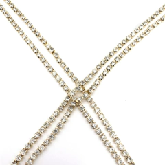 Imagem do Corrente Mandy para Corpo Dupla com Strass, Jóias Sexy, Colar de Corpo Body Chain.