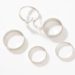 Conjunto de Anéis Lisos Super Tendência, Kit de Anéis Blogueirinhas.