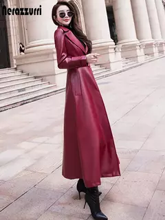 Imagem do Sobretudo de Couro Estilo Europeu Amelie
