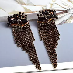 Brinco de Cascata de strass, Brinco Blogueira Estilo Jade Picon Angel. - loja online