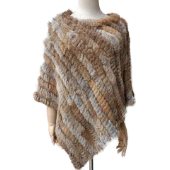 Poncho Rihanna Elegante de Pele de Coelho Xale. - loja online