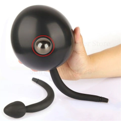 Plug Anal Buttplug Inflável, Plug Ana com Cauda Massageadora de Próstata. na internet