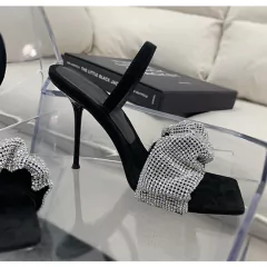 Sandália de salto alto, Sandália com correia em strass Ester. - loja online