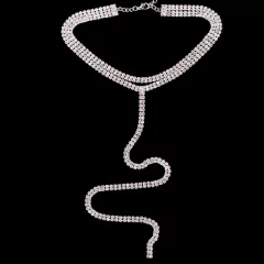 Colar com Fios em Strass para Casamento, Colar Megui Gargantinha de Strass. na internet