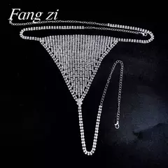 Conjunto de Joias para o Corpo Sexy toda em Strass, Malha de Cristal Sexy Madely