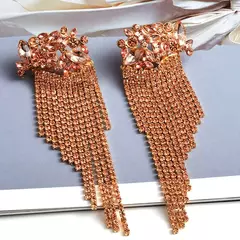 Brinco de Cascata de strass, Brinco Blogueira Estilo Jade Picon Angel. na internet