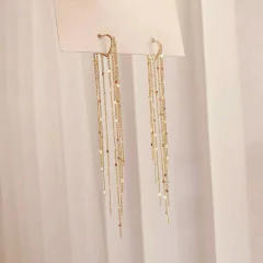 Brinco Longo para Festa Cascata, Brinco Longo Rose. - comprar online