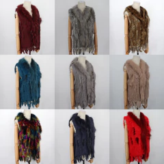 Colete Cardigã de Pele de Coelho Quente Super em Alta Caren. - loja online