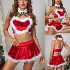 Fantasia Sexy Mamãe Noel, Vestido Mamãe Noel Sexy, Fantasia Madeleyn. na internet