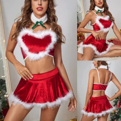 Fantasia Sexy Mamãe Noel, Vestido Mamãe Noel Sexy, Fantasia Madeleyn. na internet