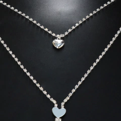 Corrente para Corpo Dupla de Coração com Strass, Jóias Sexy Mindy. - Clube das Coisas - Tudo para Você ficar mais Linda e Sexy