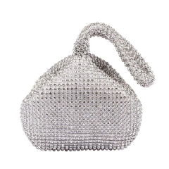 Bolsa de Mão de Strass, Bolsa Feminina de Metal, Bolsa Pequena de Strass.