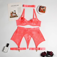Conjunto de Lingerie Malha Vazado, Conjunto Erótica, Roupa Sexy Abigail. na internet