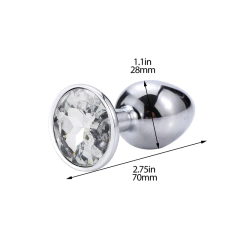 Imagem do Plugue Anal Rebeca Redondo Para Adultos, Plugue Anal de Metal para expansão anal e aumento de prazer.