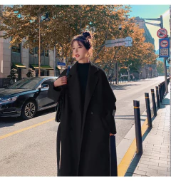 Imagem do Sobretudo Mega Longo Lã Grossa Moderno e Atual Greice.