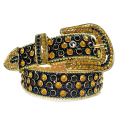 Cinto de Couro Luxo com Strass, Cinto de Strass com Couro de Alta Qualidade, Cinto de Couro com Strass Cravejados - comprar online