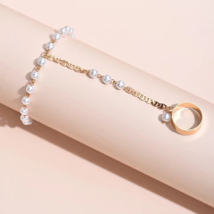 Pulseira com Anel Estilo Jade O Clone Pulseira de Mão Pérola. - comprar online
