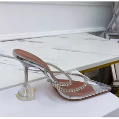 Sandália de salto alto com detalhe em strass Isa. - comprar online