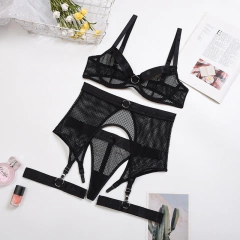 Conjunto de Lingerie Malha Vazado, Conjunto Erótica, Roupa Sexy Abigail. - Clube das Coisas - Tudo para Você ficar mais Linda e Sexy