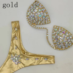 Biquíni Anny Luxuoso Sexy Com Pedras Grandes de Strass. - Clube das Coisas - Tudo para Você ficar mais Linda e Sexy