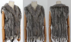 Colete Cardigã de Pele de Coelho Quente Super em Alta Caren. - comprar online