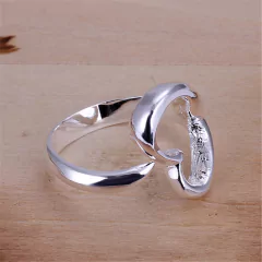 Anel de Prata 925 de Coração Regulável.