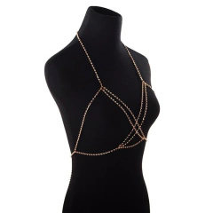 Corrente Mandy para Corpo Dupla com Strass, Jóias Sexy, Colar de Corpo Body Chain. na internet