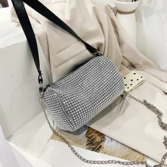 Bolsa Quadrada Brilhante, Bolsa Feminina de Ombro, Bolsa Pequena Estilo Strass. - Clube das Coisas - Tudo para Você ficar mais Linda e Sexy