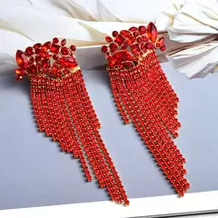 Brinco de Cascata de strass, Brinco Blogueira Estilo Jade Picon Angel. - loja online