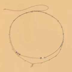 Corrente de Cintura Body Chain Sexy Bolinhas Dupla Esteffany. - Clube das Coisas - Tudo para Você ficar mais Linda e Sexy