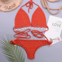 Imagem do Conjunto de Biquíni Concha de Crochê com Corla, Biquíni sexy Cassya.