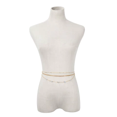 Corrente de Cintura Body Chain Sexy com Pedras Naturais Grasy. - comprar online