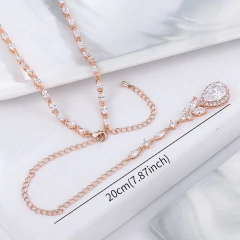 Colar para Decote Costas Nuas com Gota de Zircônia, Colar Body Chain Tay. - loja online