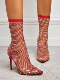 Bota Sexy de Malha com Strass Liz. - Clube das Coisas - Tudo para Você ficar mais Linda e Sexy