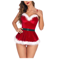 Fantasia Sexy Mamãe Noel, Vestido Mamãe Noel Sexy, Fantasia Madeleyn.