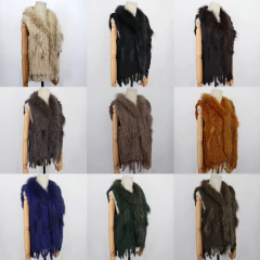 Imagem do Colete Cardigã de Pele de Coelho Quente Super em Alta Caren.