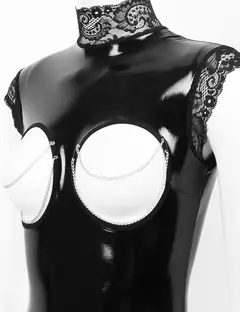 Lingerie Erótico Tipo Couro Látex Sexy Anne - comprar online